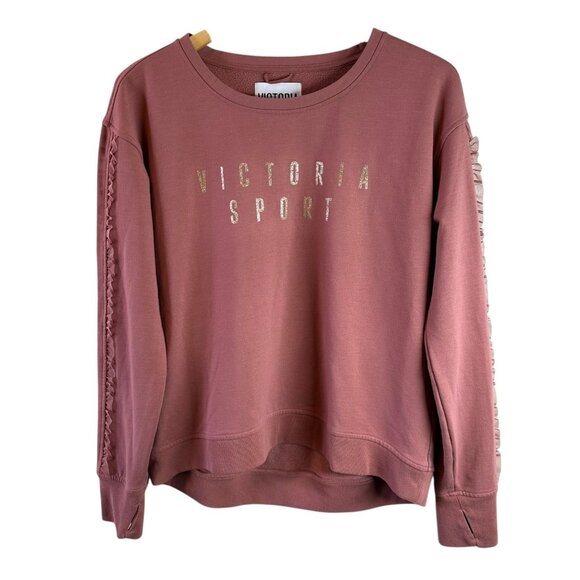 Victoria Sport Mauve Pink Crewneck Sweatshirt Size Medium - Picture 2 of 4